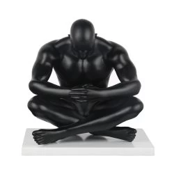 Deep Thinker Sculpture Matt Black