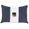 Horn Button Lumber Cushion White & Navy
