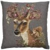 Scarlet Deer Grey Cushion